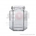 Tarro Hexagonal 9 Oz / 256 ml con tapa dorada