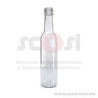 Botella Tequilera Cilíndrica o Redonda 250 ml con tapa
