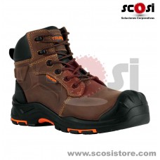 Botas de seguridad dieléctricas de piel café