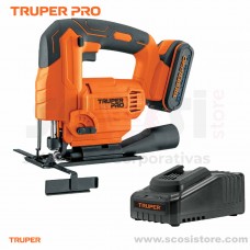 Sierra caladora 20V, 1 batería 2Ah, TRUPER PRO