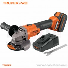 Esmeriladora 4-1/2", 20V, 1 batería 4Ah, TRUPER PRO
