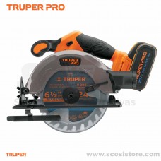 Sierra circular 6-1/2", 20V, 1 batería 4Ah, TRUPER PRO